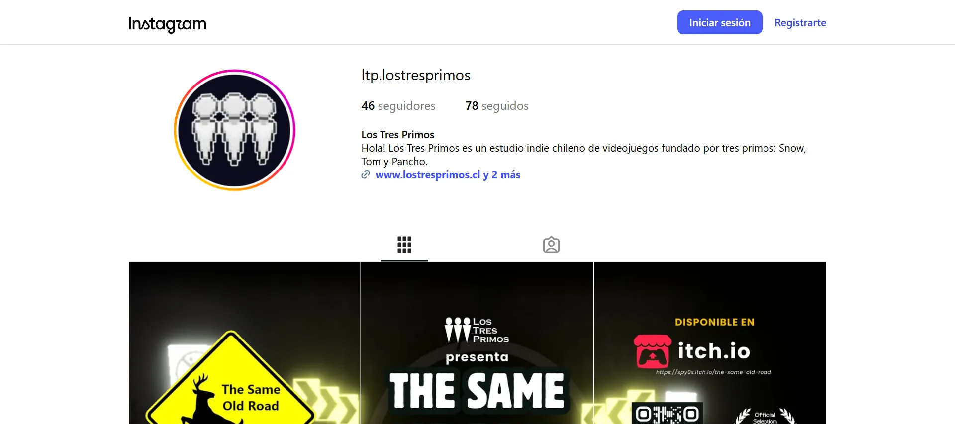 Preview of Los Tres Primos' Instagram